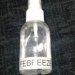 Febreze decanted into a travel spray bottle