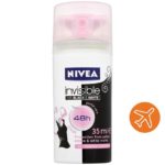 Nivea Invisible 48hr protection deodorant is travel size for your hand luggage liquids bag