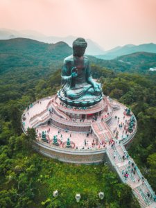 Tian Tan Buddha located on Lantau Island, Hong Kong