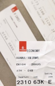 Boarding Pass for an Emirates Flight